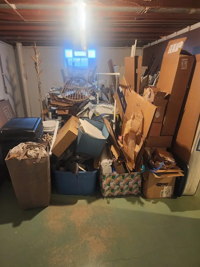 Roll-off dumpster container at job site for 15 Yard Dumpster Rental in Fish Hawk